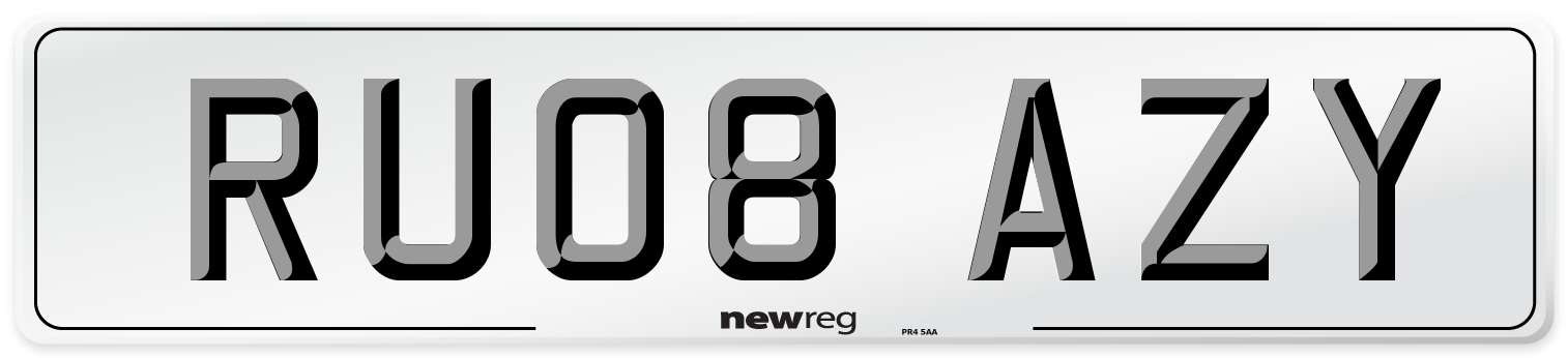 RU08 AZY Number Plate from New Reg
